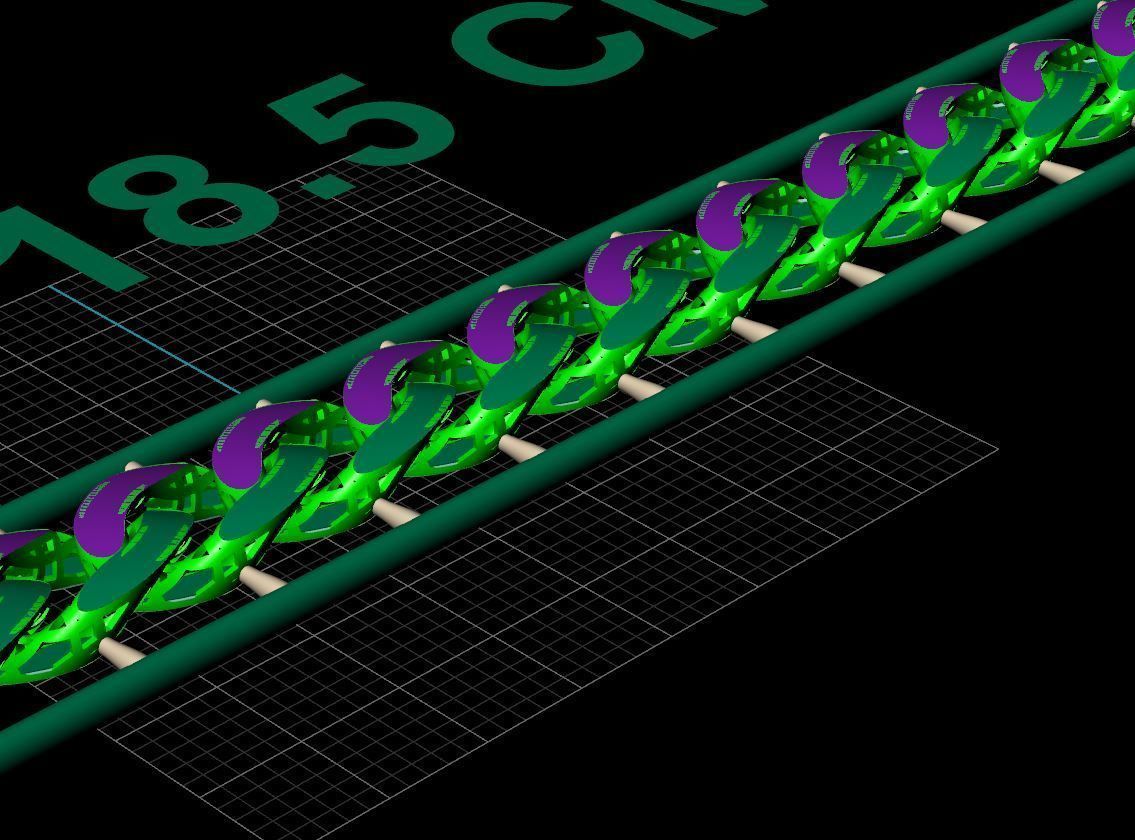 7 MM 18 CM CUBAN LINK CHAIN FOR BRACELET OR NECKLACE 3D print model_3