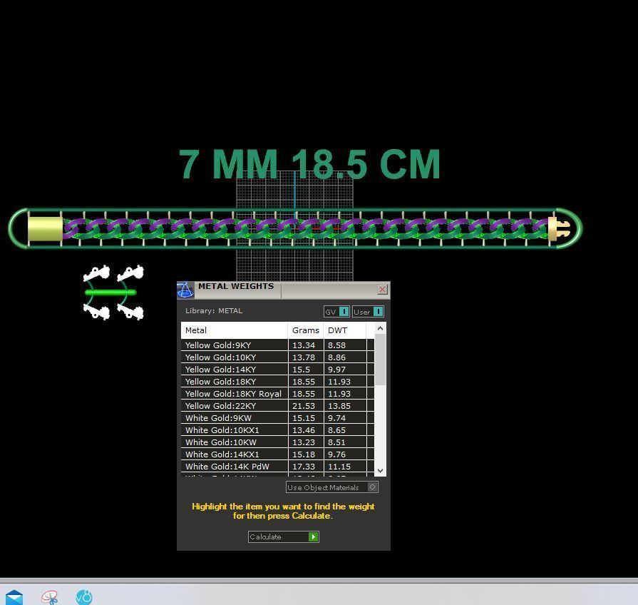 7 MM 18 CM CUBAN LINK CHAIN FOR BRACELET OR NECKLACE 3D print model_1