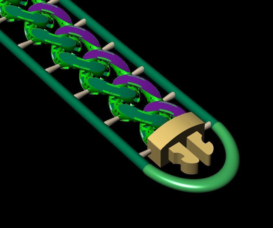 7 MM 18 CM CUBAN LINK CHAIN FOR BRACELET OR NECKLACE 3D print model_2