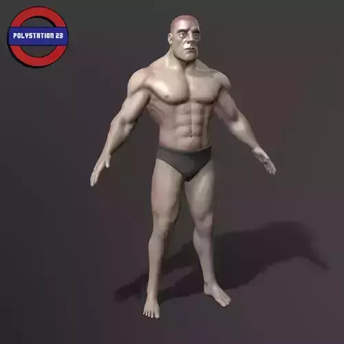 human anatomy male body stylized cartoon v1 Low-poly 3D model