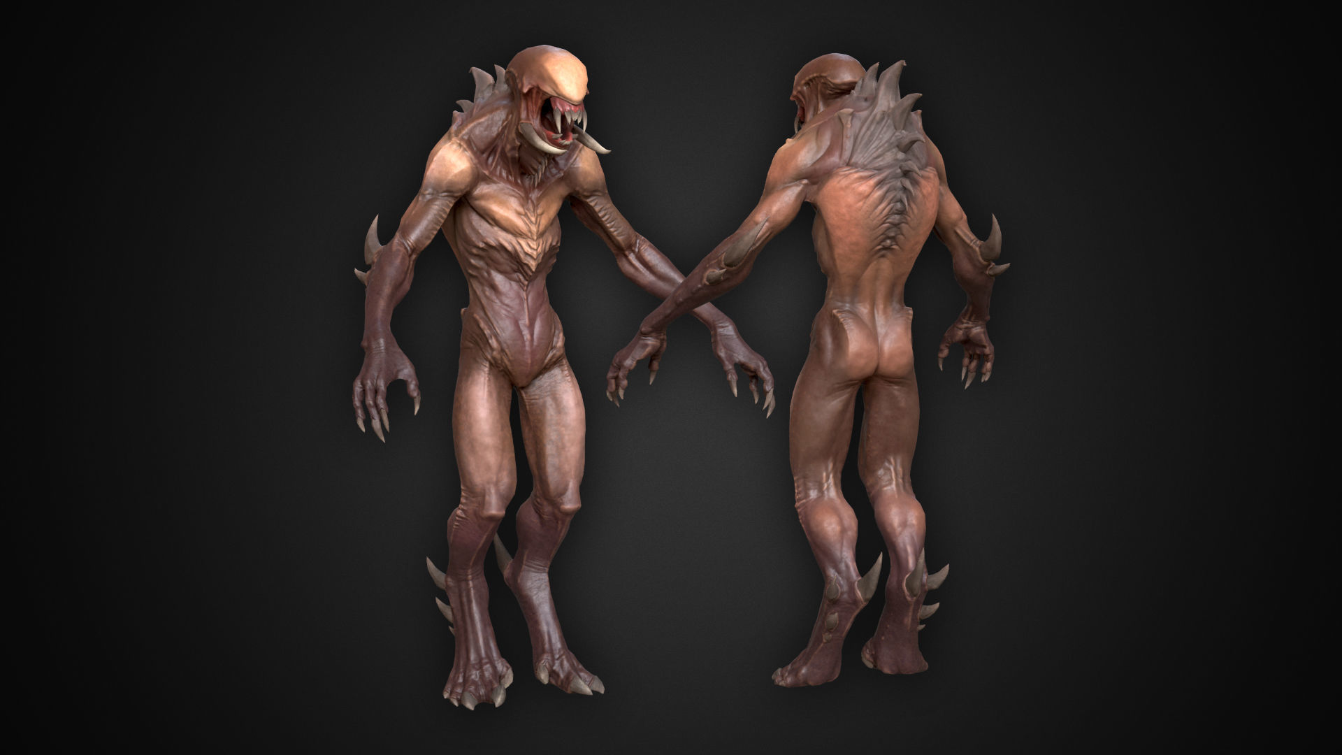 Wild Alien Low-poly 3D model_3