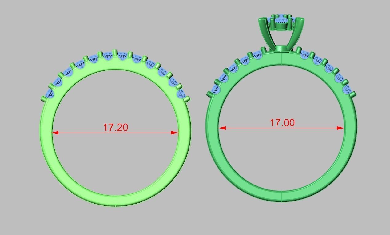 Diamond ring 0515 3D printable model12 free 3D model 3D printable ...