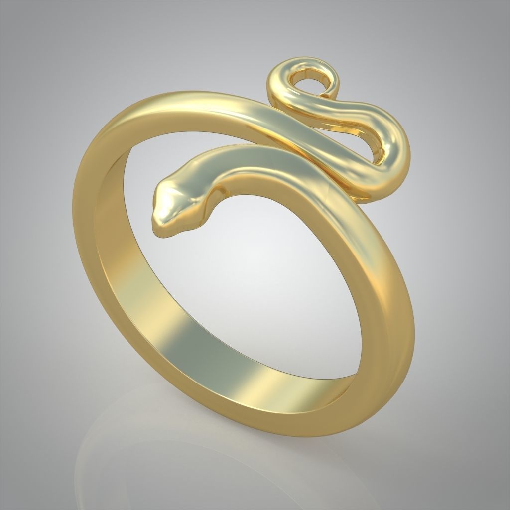 Snake ring 0516 3D printable model 3D print model_3