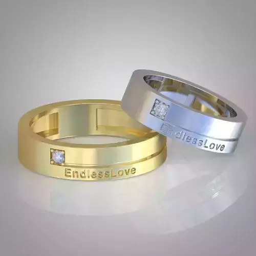 Diamond ring 0517 3D printable model9 Free 3D print model