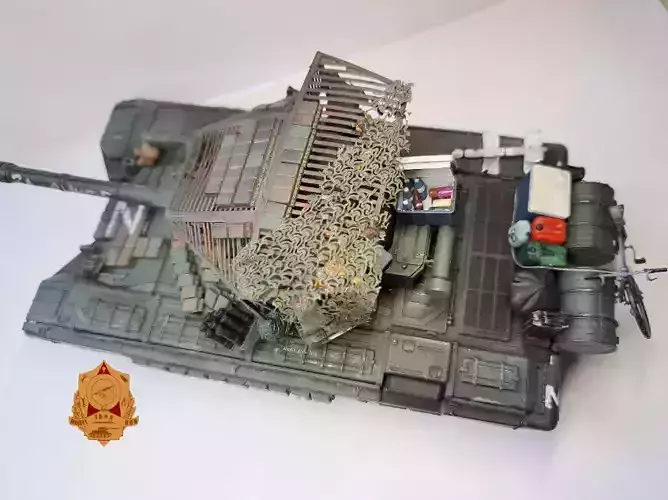 Slat Armor Cope Cage RPG cage for Turret 3D print model