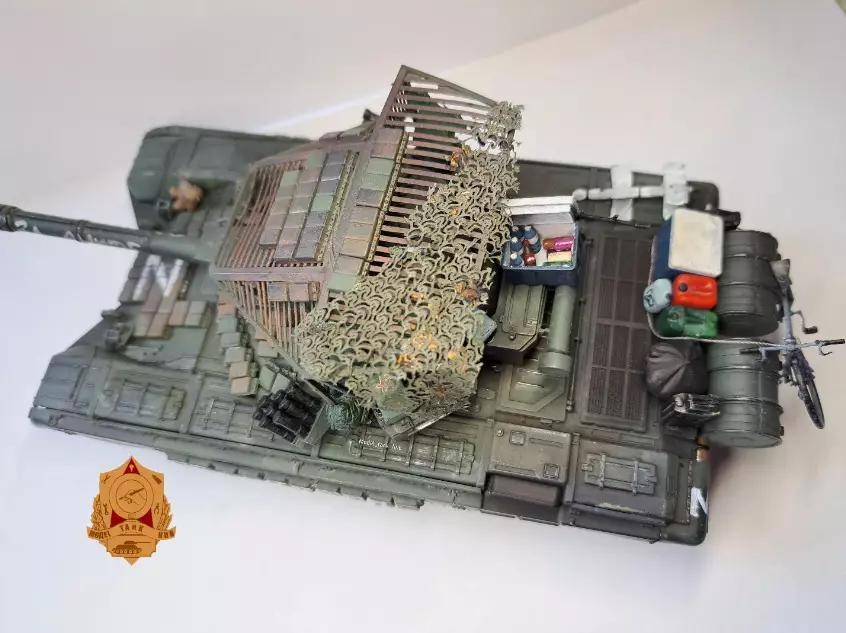 Slat Armor Cope Cage RPG cage for Turret 3D print model_0