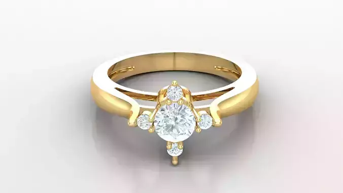 SLT 87 Solitaire Diamond Women Ring Version 2