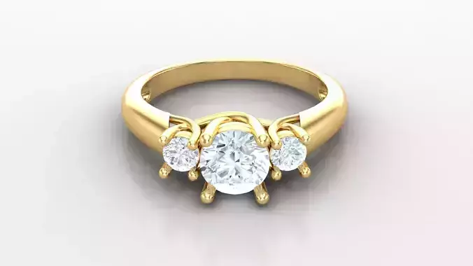 SLT 82 Solitaire Diamond Women Ring Version 2