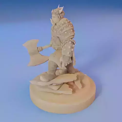 3d figure Ork-Warrior for print 3D print model