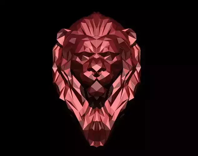 Lion Pendant Low Poly