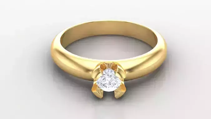 SLT 57 Solitaire Diamond Women Ring Version 2