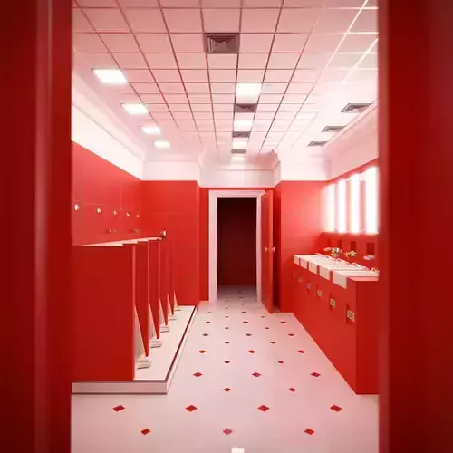 The Shining 1980 - Overlook Hotel - The Red Bathroom V01 3D model
