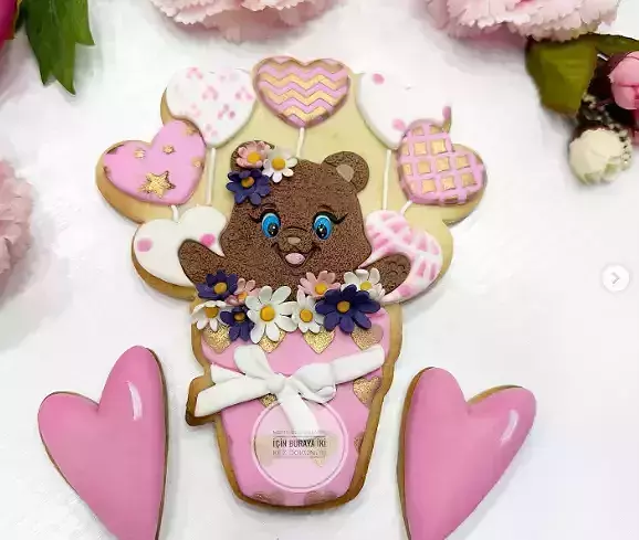 Tedd Bear on baloon Cookie cutter set 