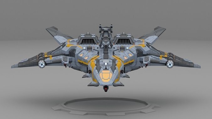 Anca Lowpoly Animated Gunship Low-poly 3D model