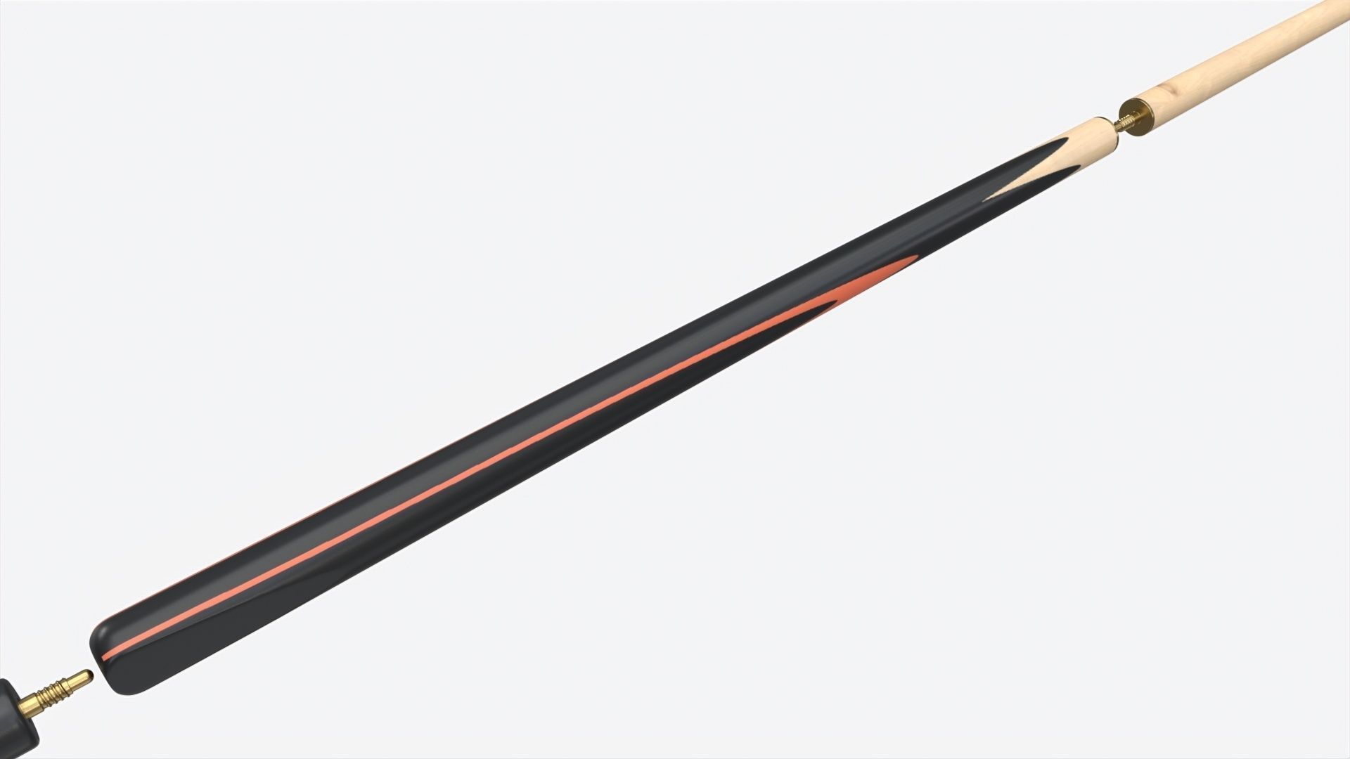 Billiard Snooker Cue 3D model_3