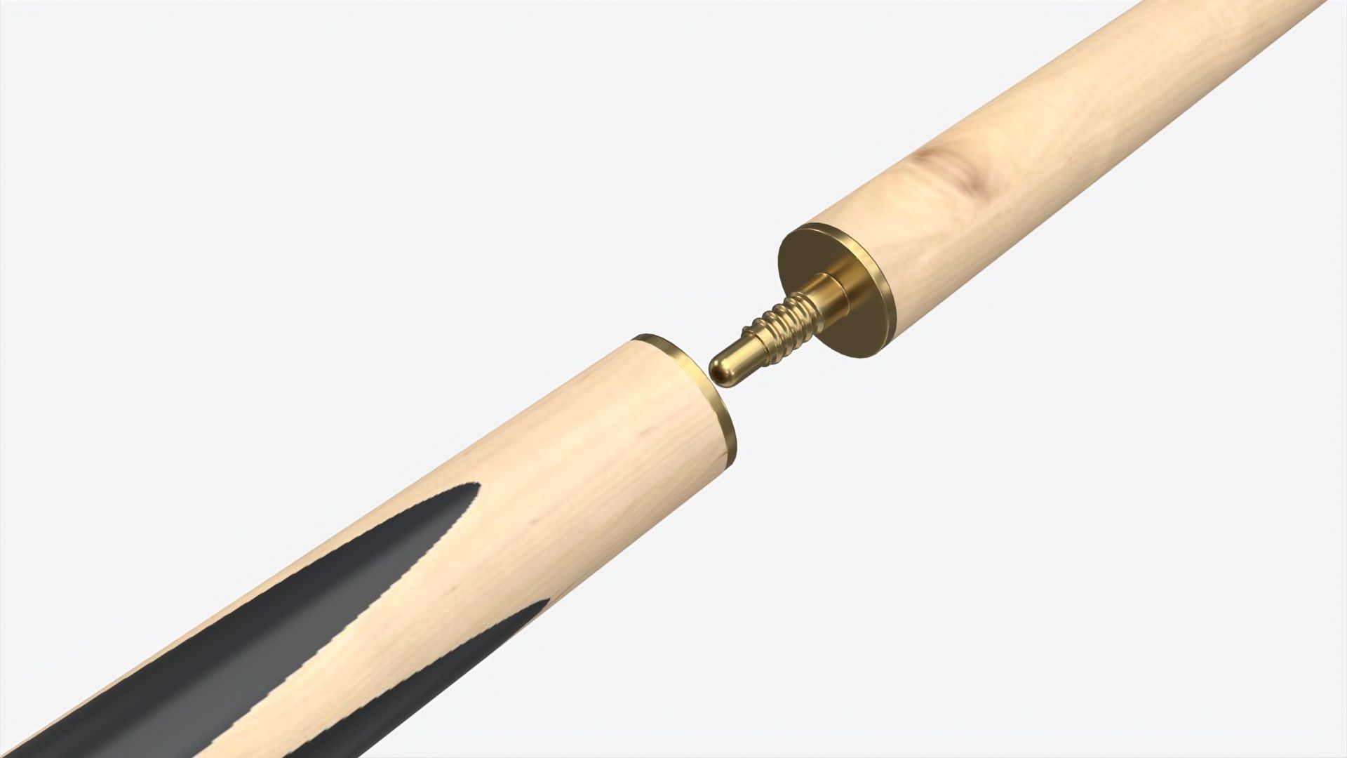 Billiard Snooker Cue 3D model_4