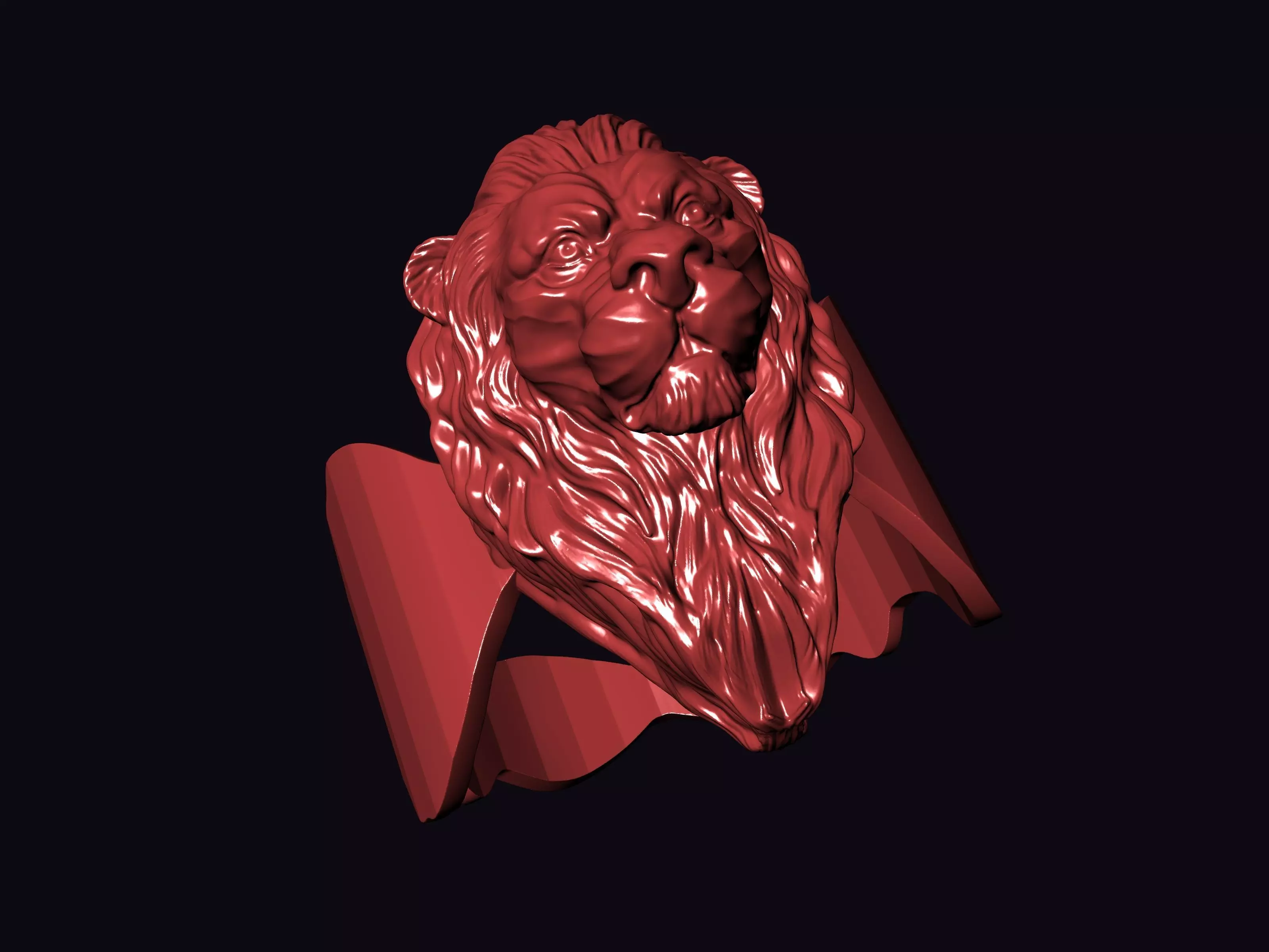 Fierce Lion Ring stl verified 3D print model