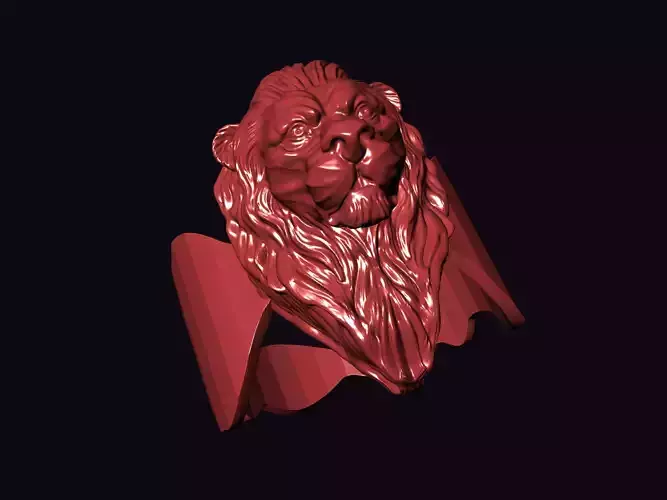 Fierce Lion Ring  stl verified