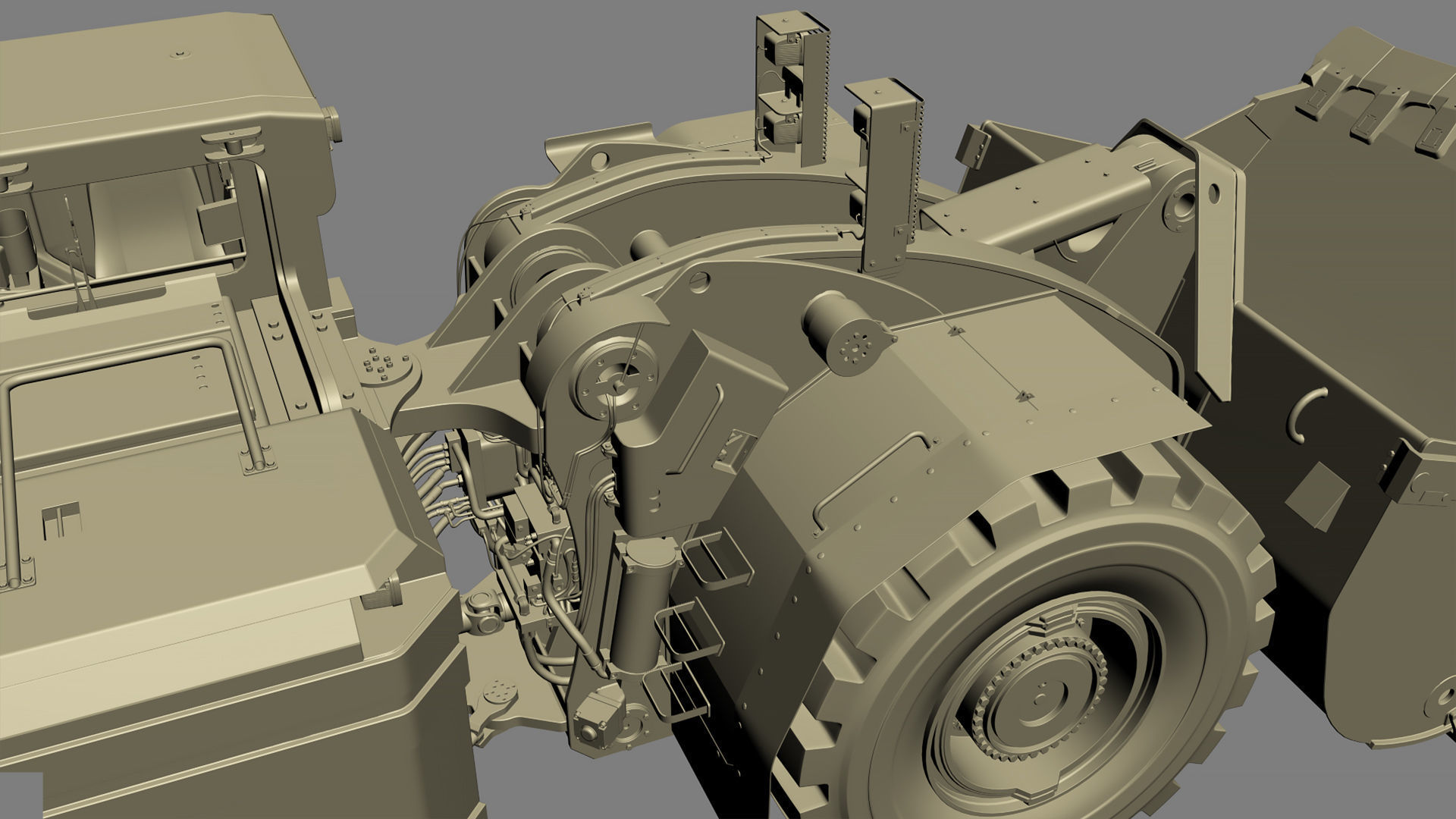 Underground Mining Loader LH621i 3D model_43