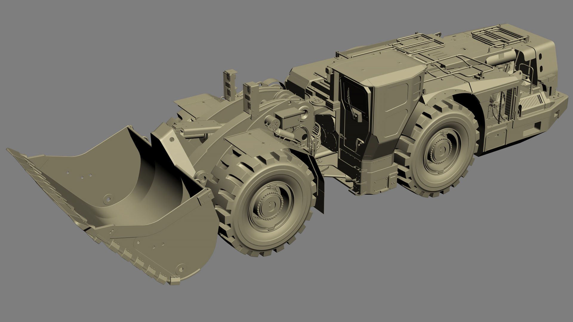 Underground Mining Loader LH621i 3D model_33