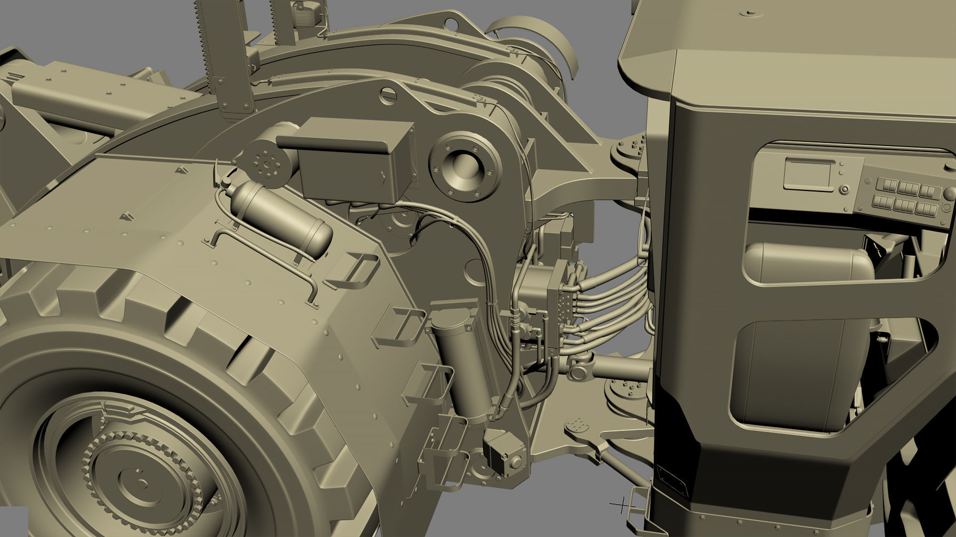 Underground Mining Loader LH621i 3D model_45