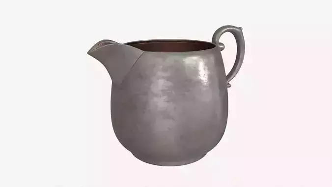 Old Metal Creamer 3D model