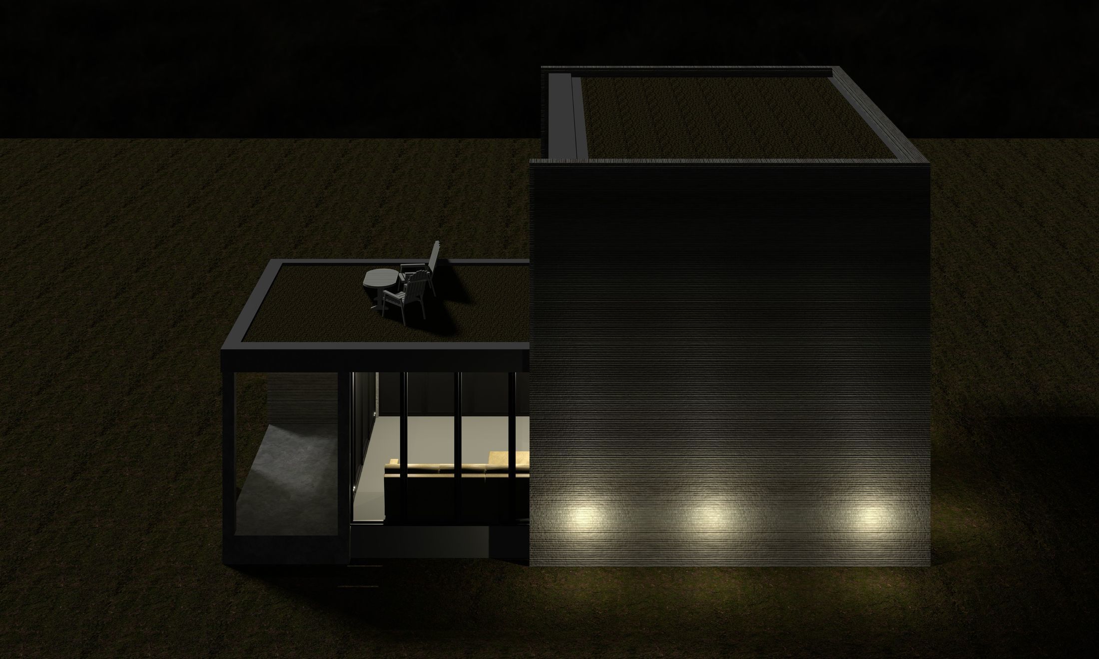 Resort house type B with 3D-printing wall 3D model_7