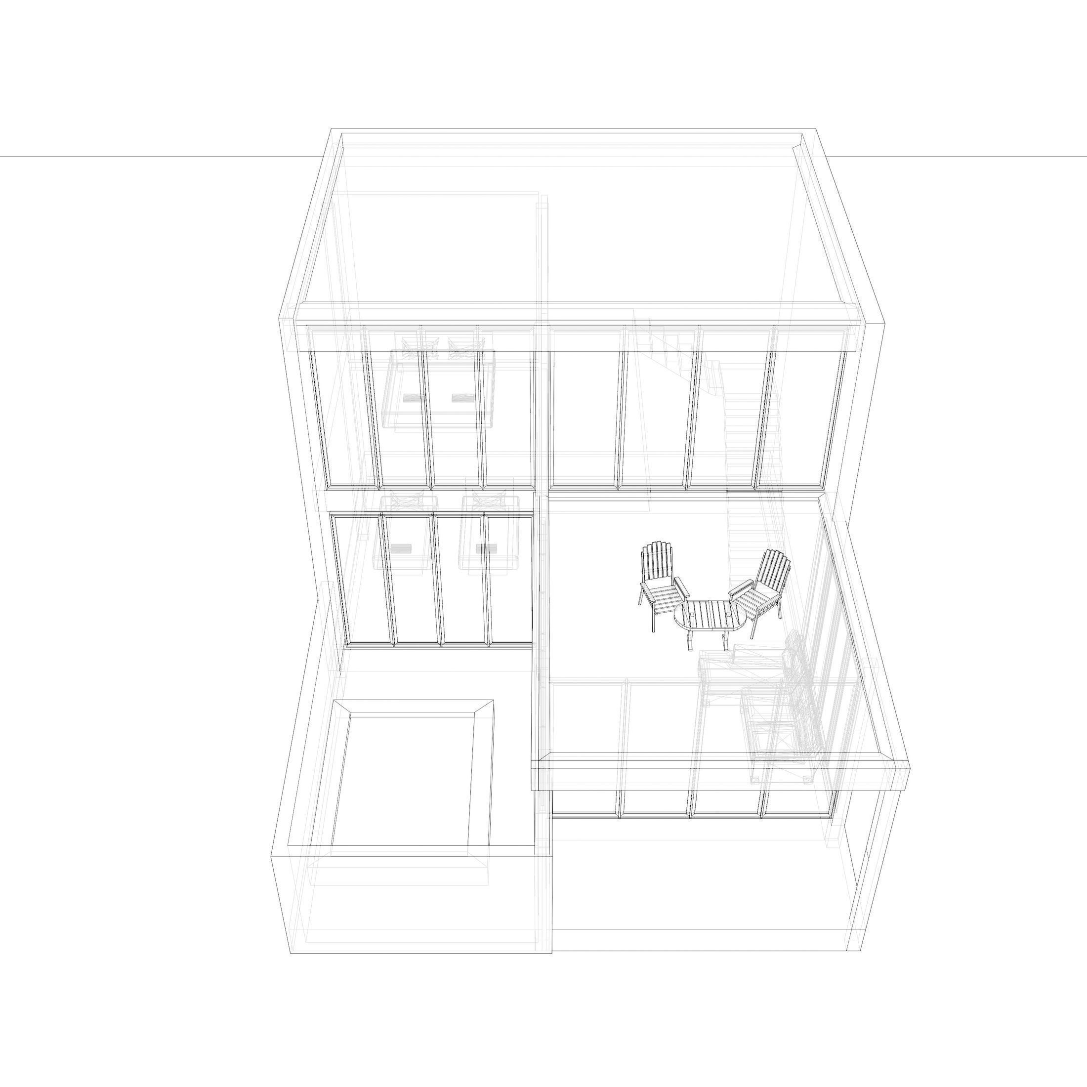 Resort house type B with 3D-printing wall 3D model_14