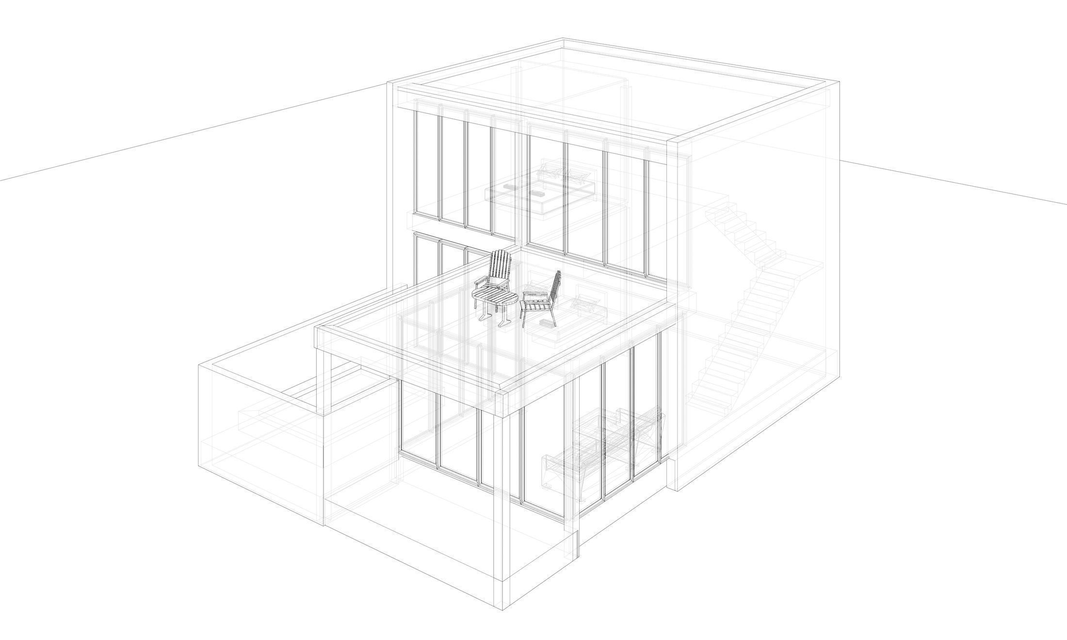 Resort house type B with 3D-printing wall 3D model_13