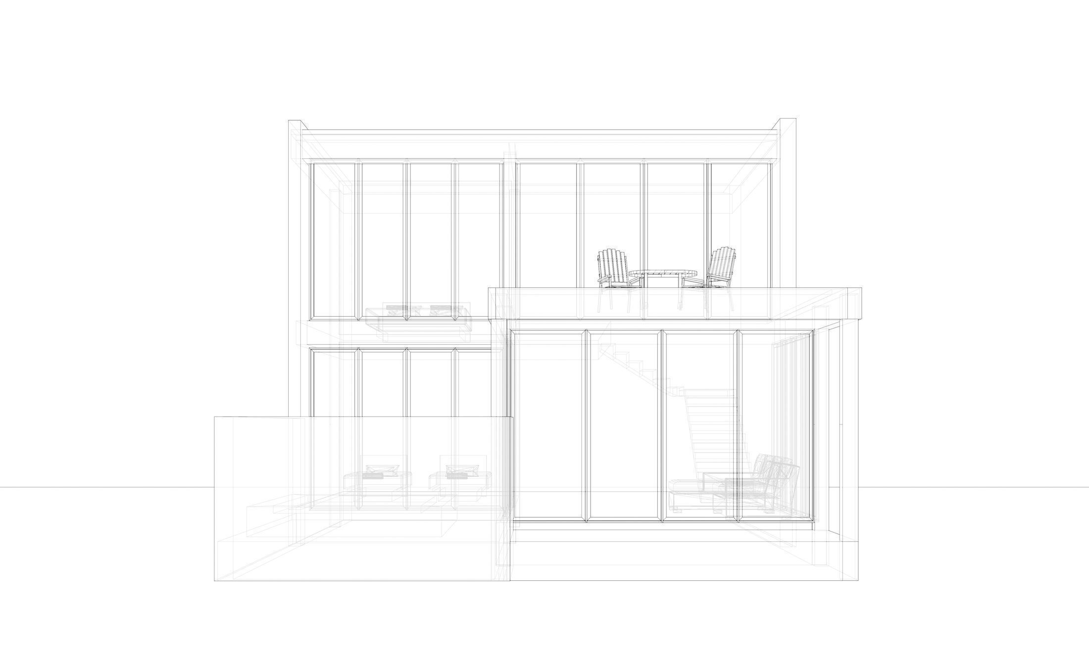 Resort house type B with 3D-printing wall 3D model_8