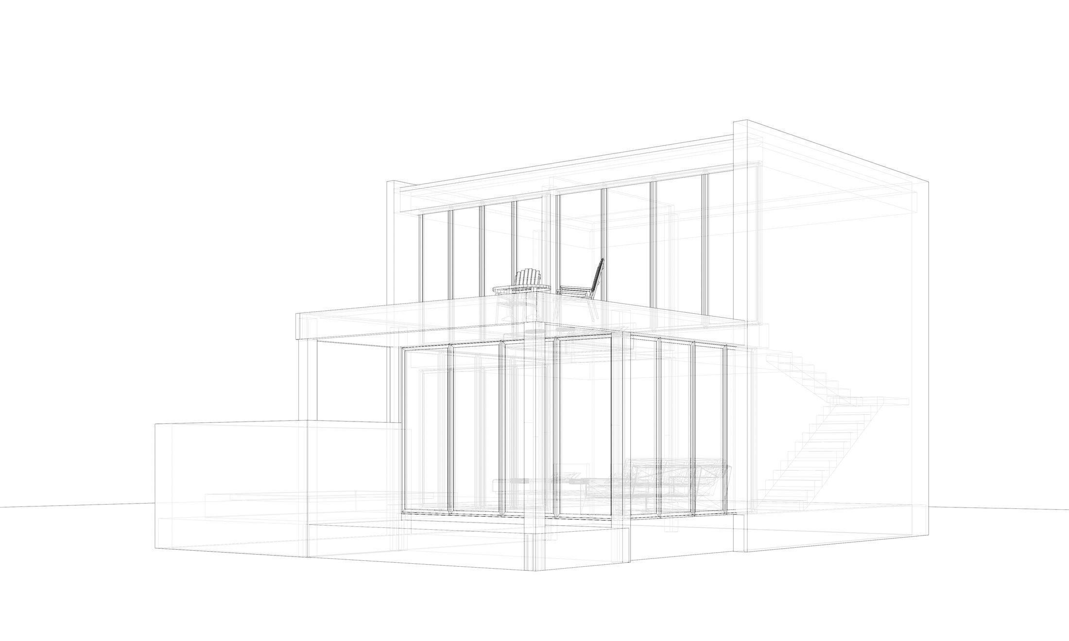 Resort house type B with 3D-printing wall 3D model_11