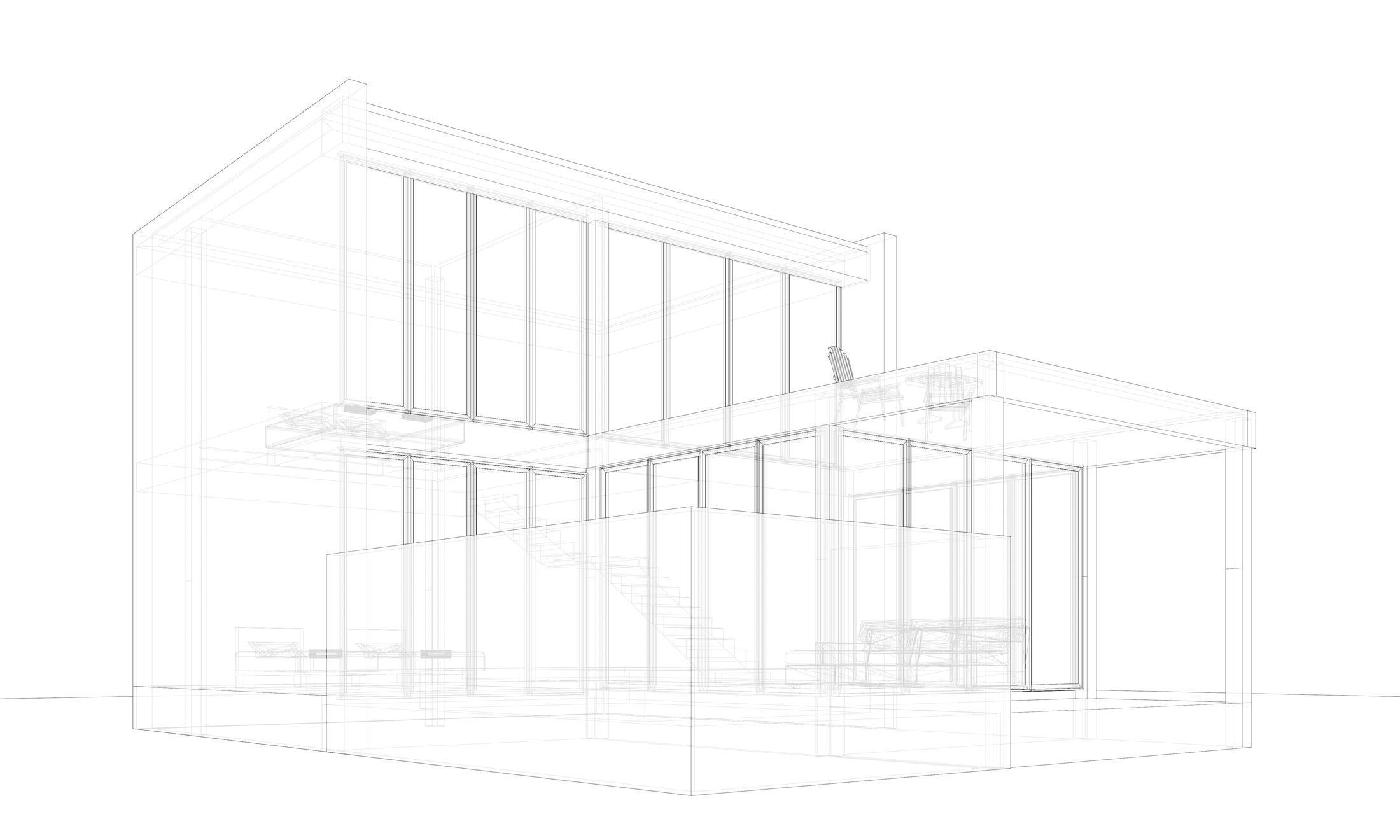 Resort house type B with 3D-printing wall 3D model_15