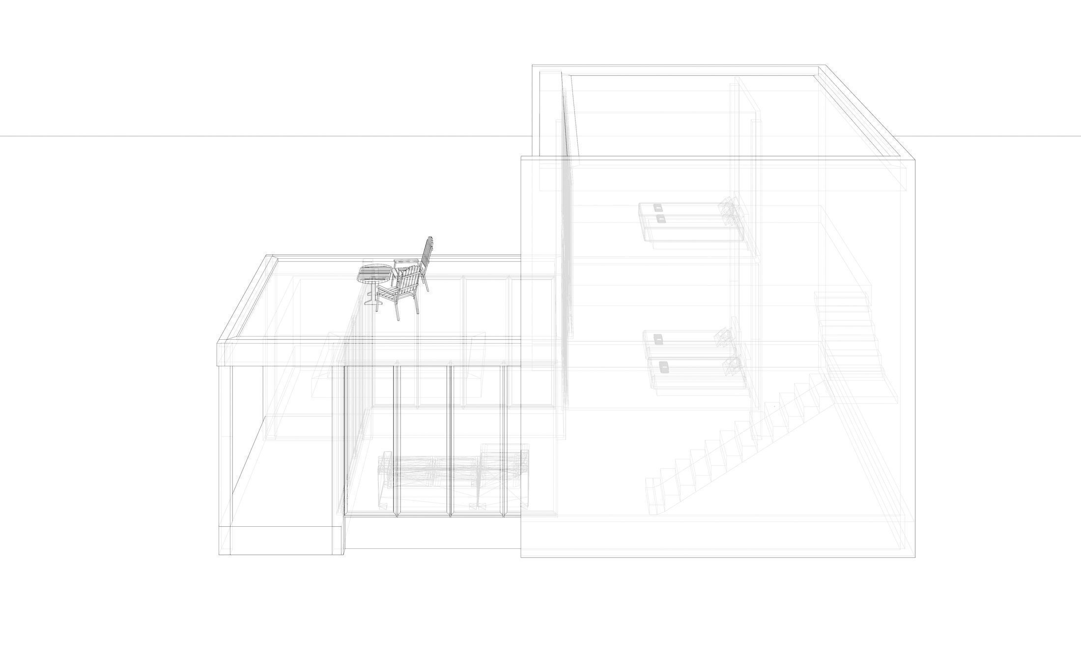 Resort house type B with 3D-printing wall 3D model_9