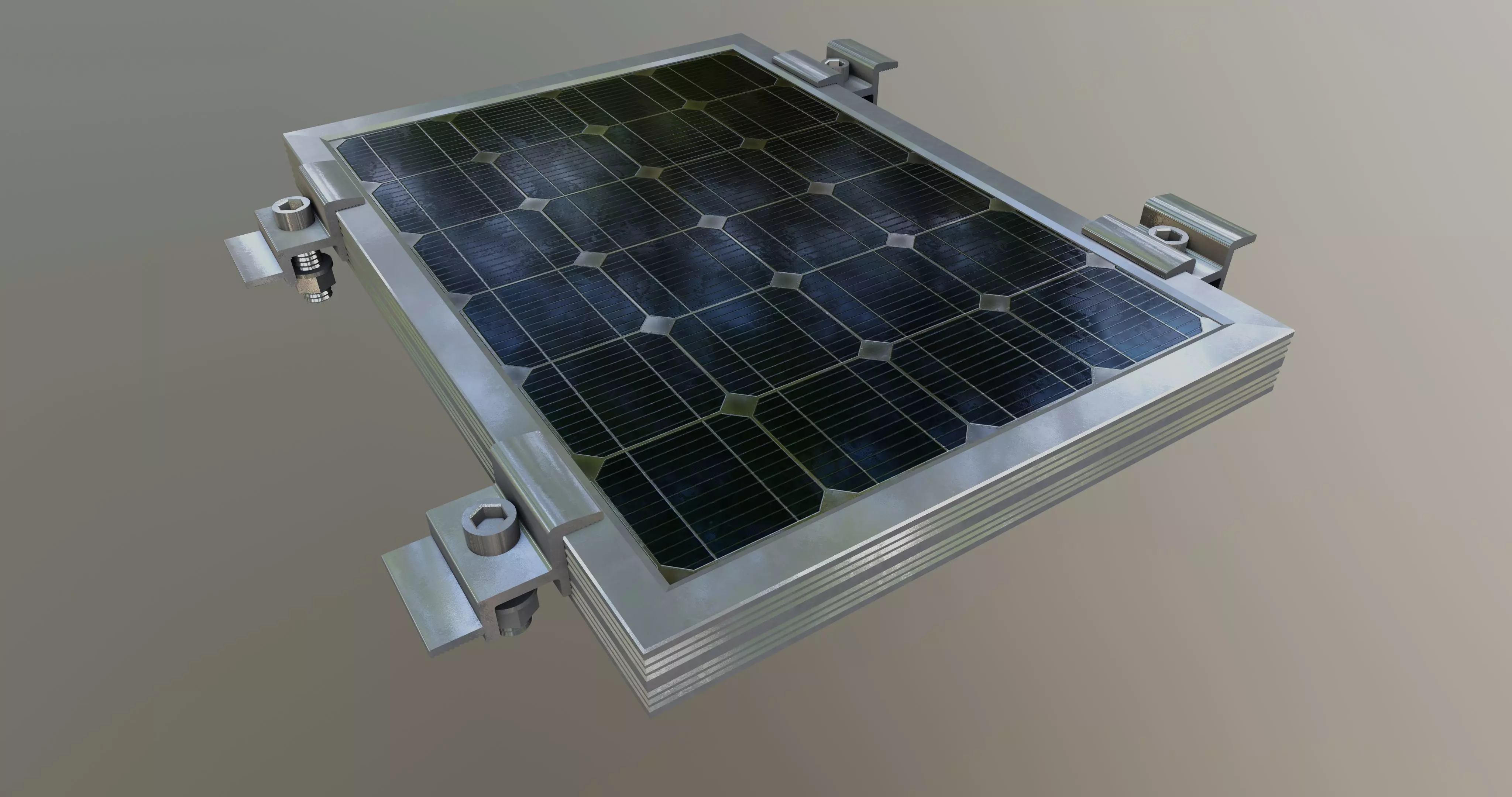 1-Solar Panel 5Wp 260x185x20mm 3D model_0