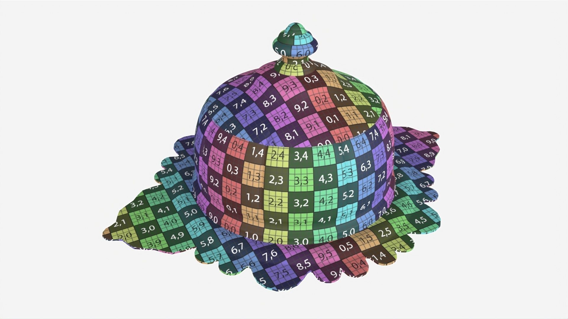 Old Metal Serving Butter Dish with Dome 3D model_6