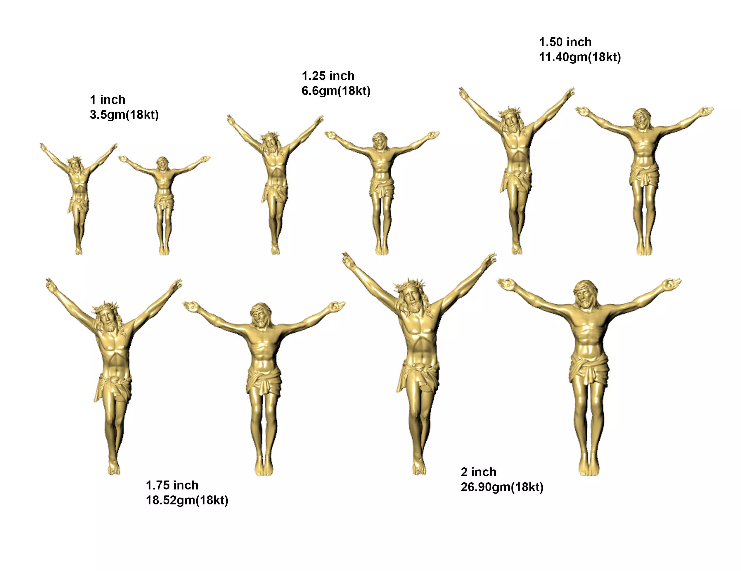 Jesus Christ pendant 3D print model 2 models 3D print model_0