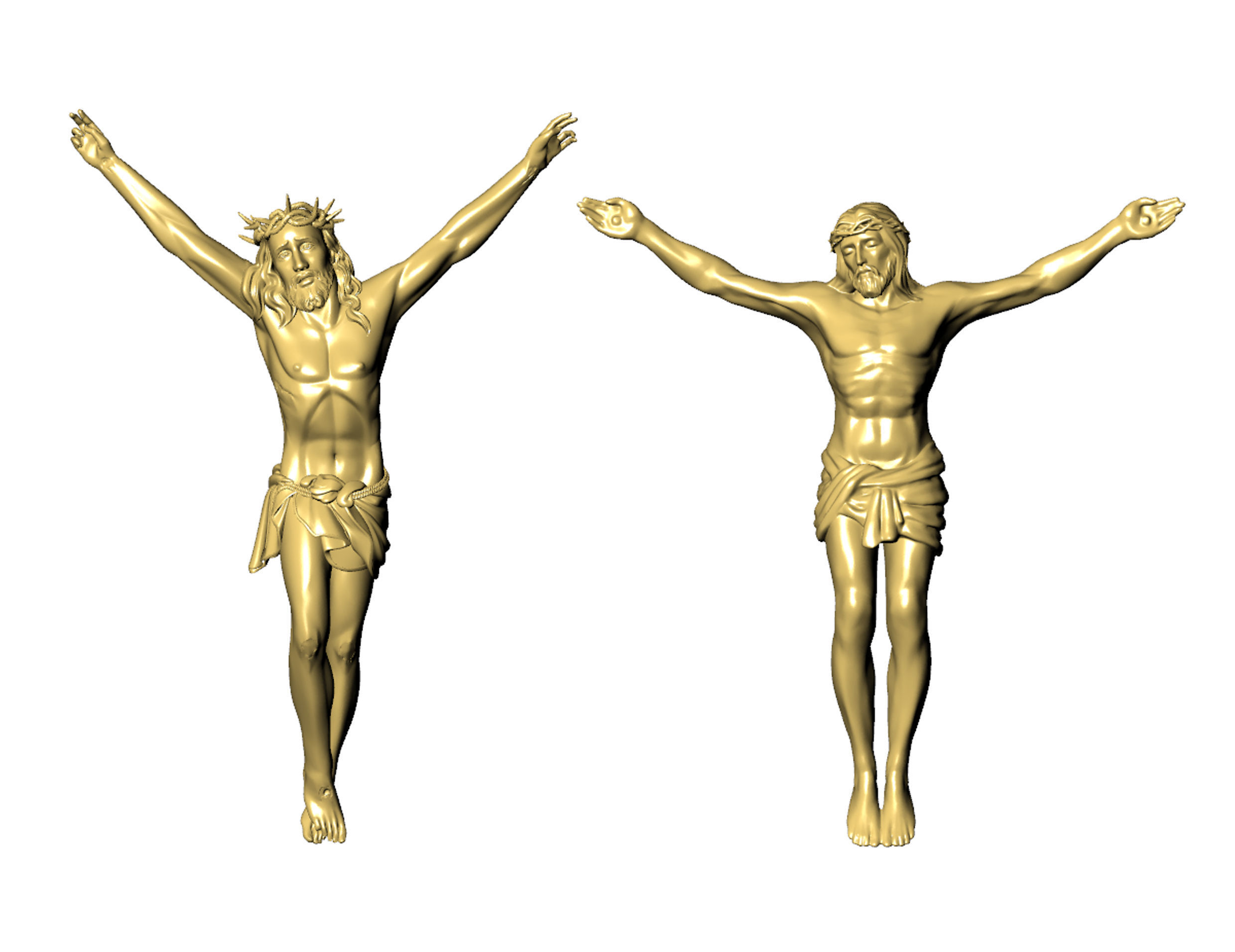 Jesus Christ pendant 3D print model 2 models 3D print model_7