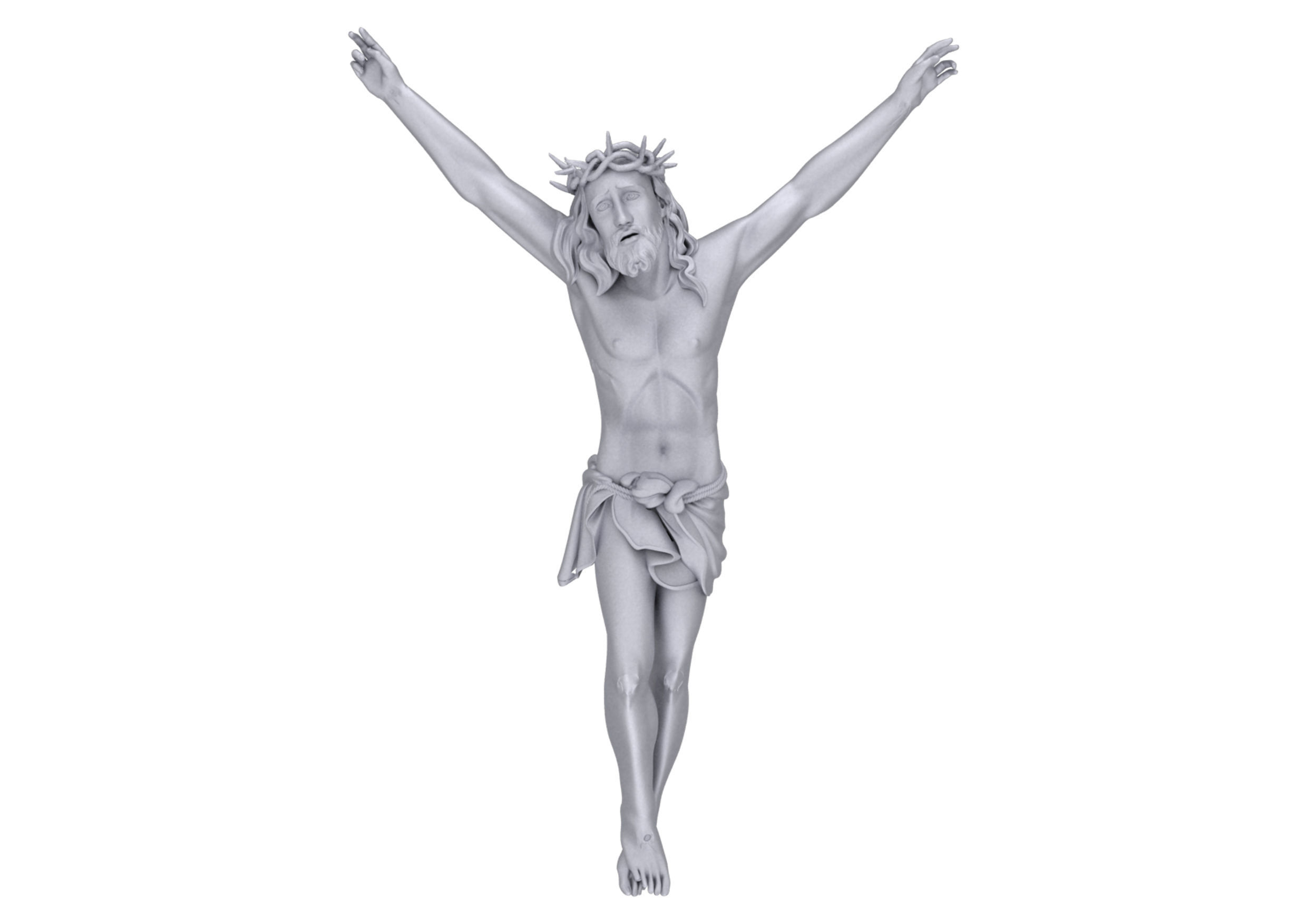 Jesus Christ pendant 3D print model 2 models 3D print model_5