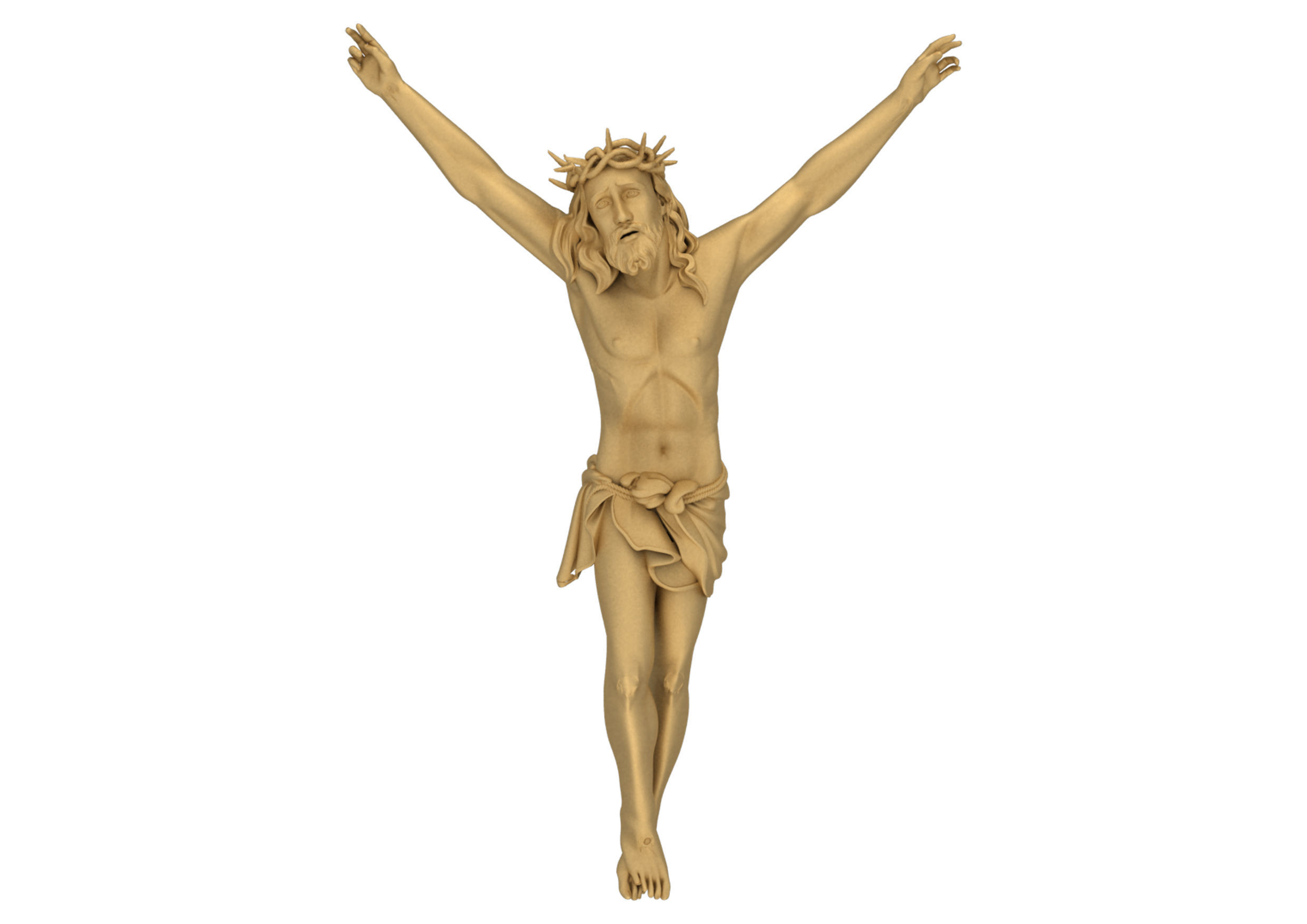 Jesus Christ pendant 3D print model 2 models 3D print model_4