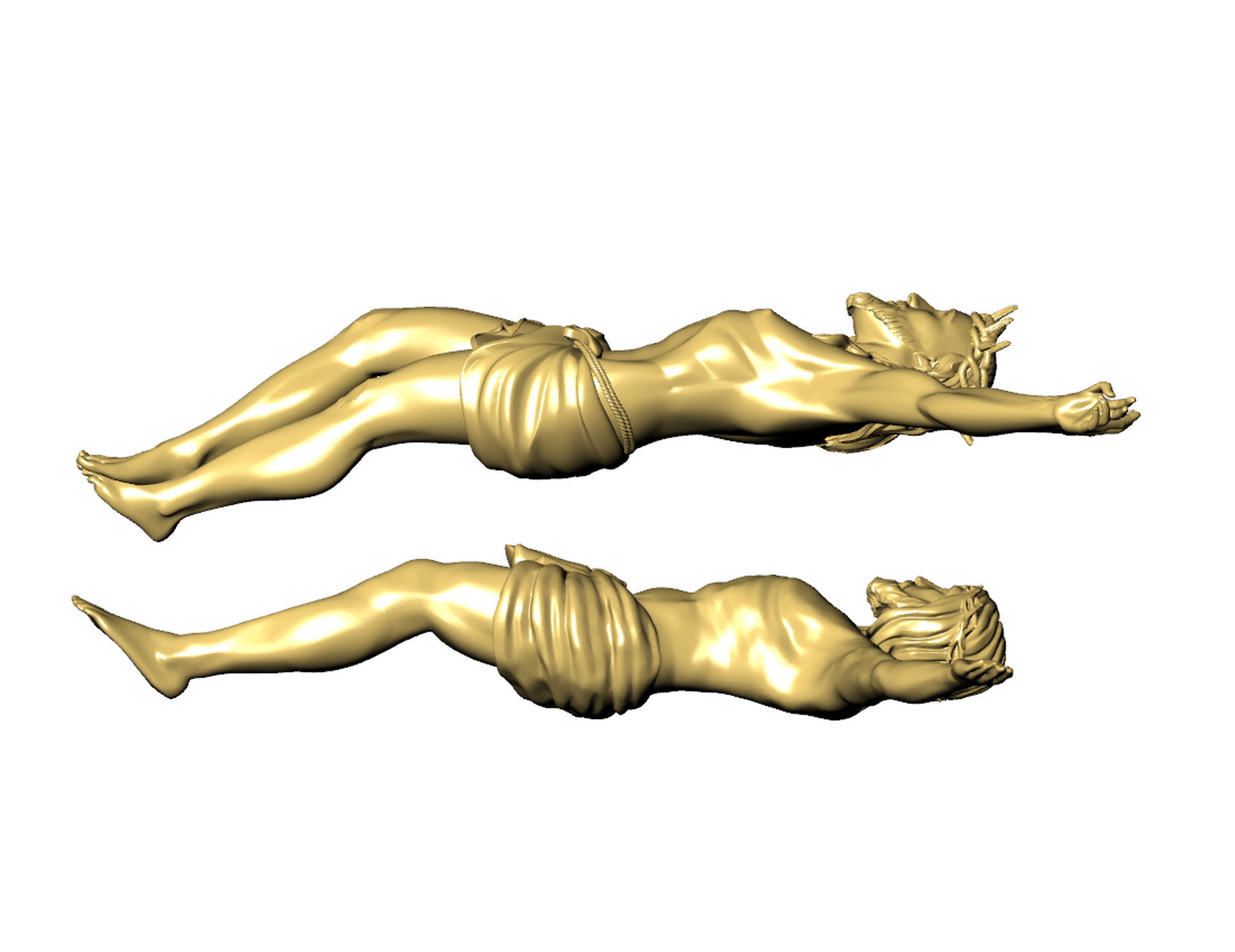 Jesus Christ pendant 3D print model 2 models 3D print model_9