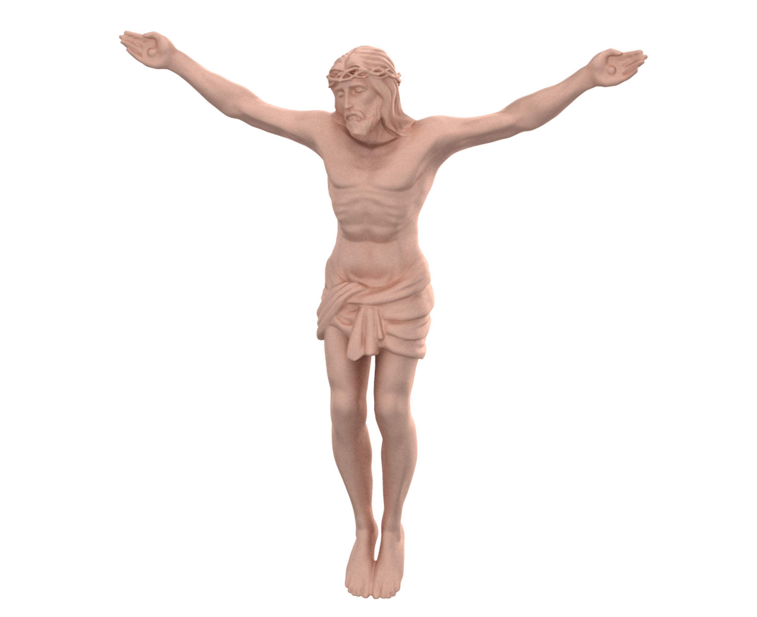Jesus Christ pendant 3D print model 2 models 3D print model_3
