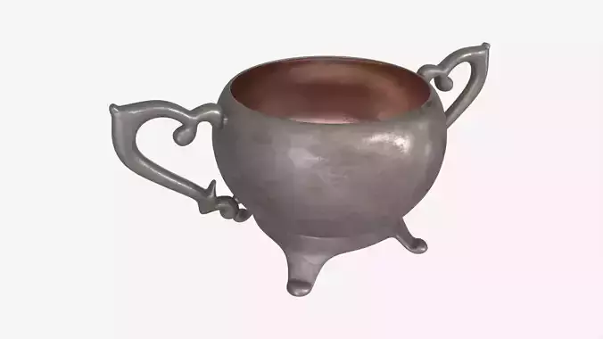 Old Metal Sugar Bowl