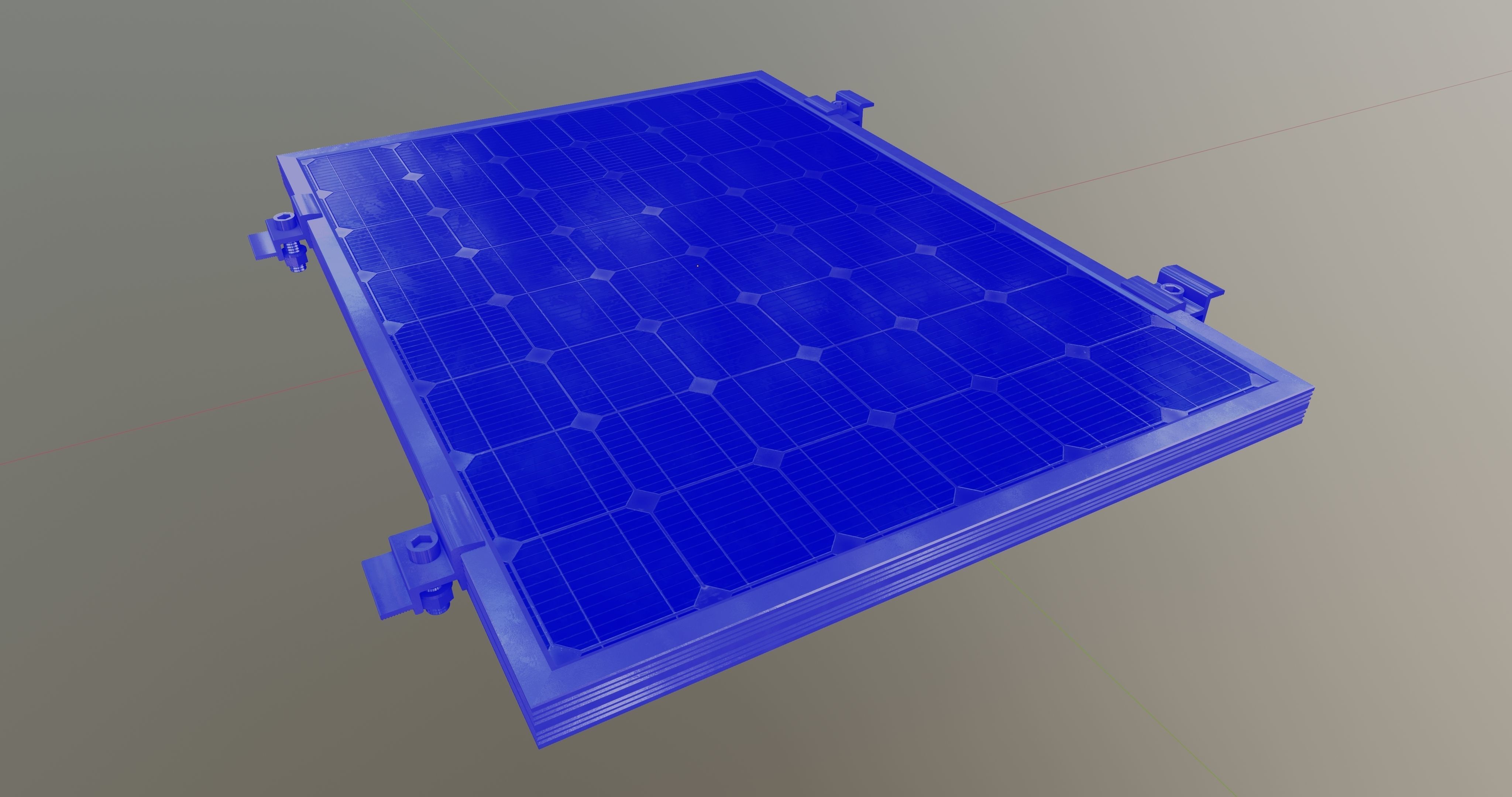 3-Solar Panel 20Wp 480x345x20mm 3D model_12