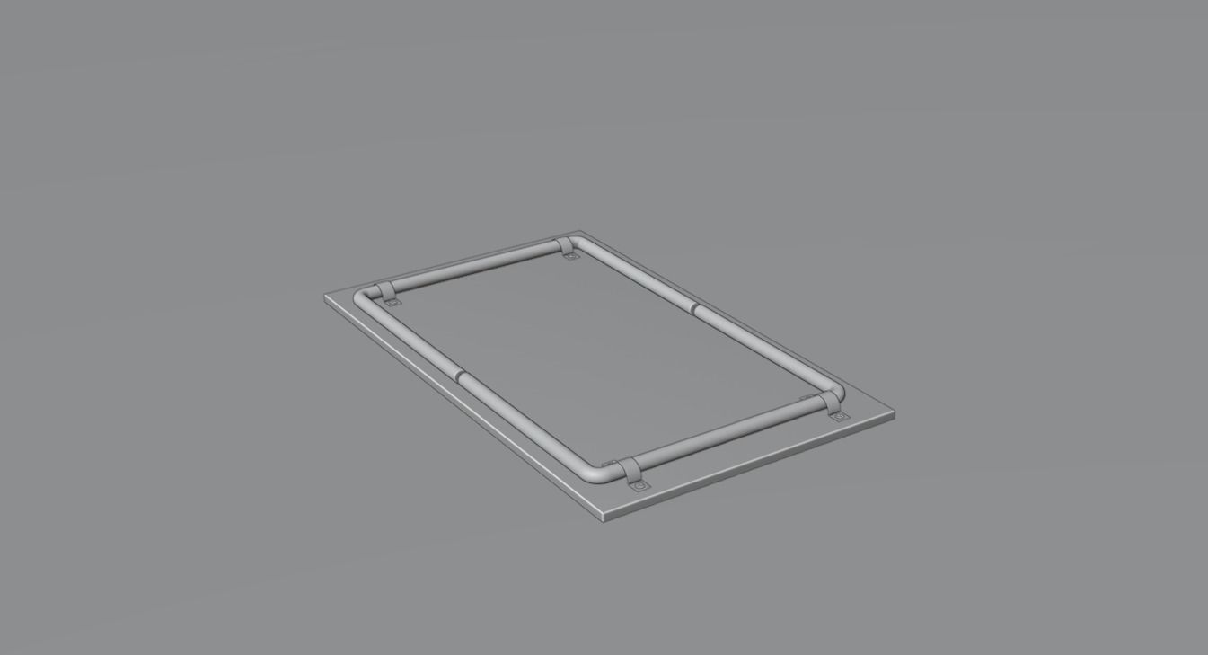 wooden table  Free 3D model_5