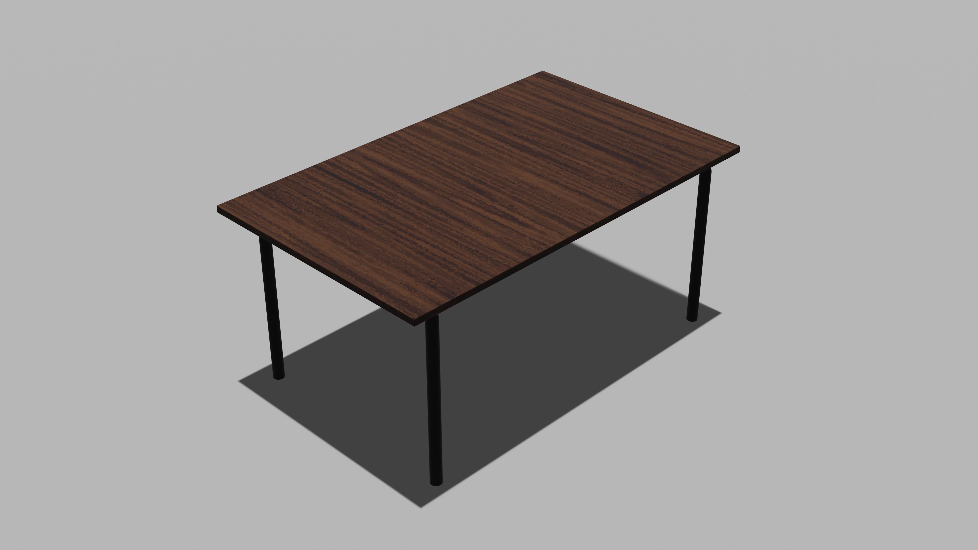 wooden table  Free 3D model_9