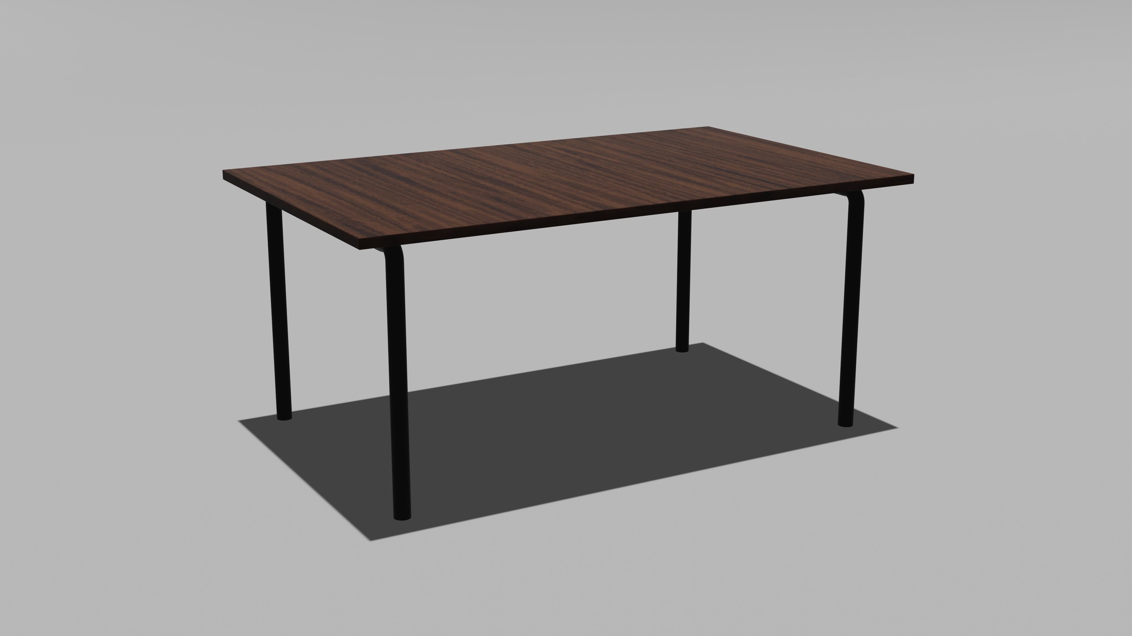 wooden table  Free 3D model_12