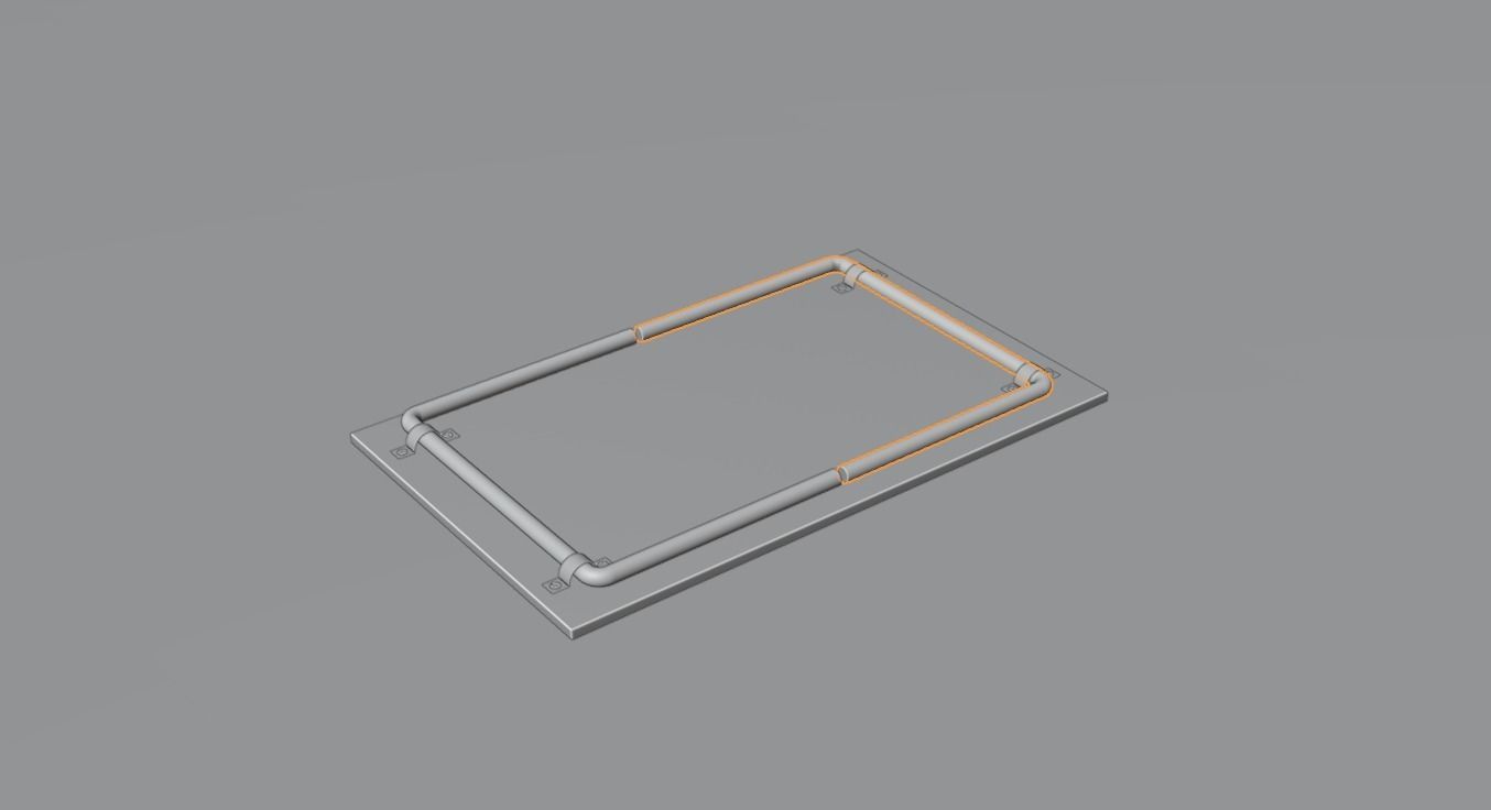 wooden table  Free 3D model_4