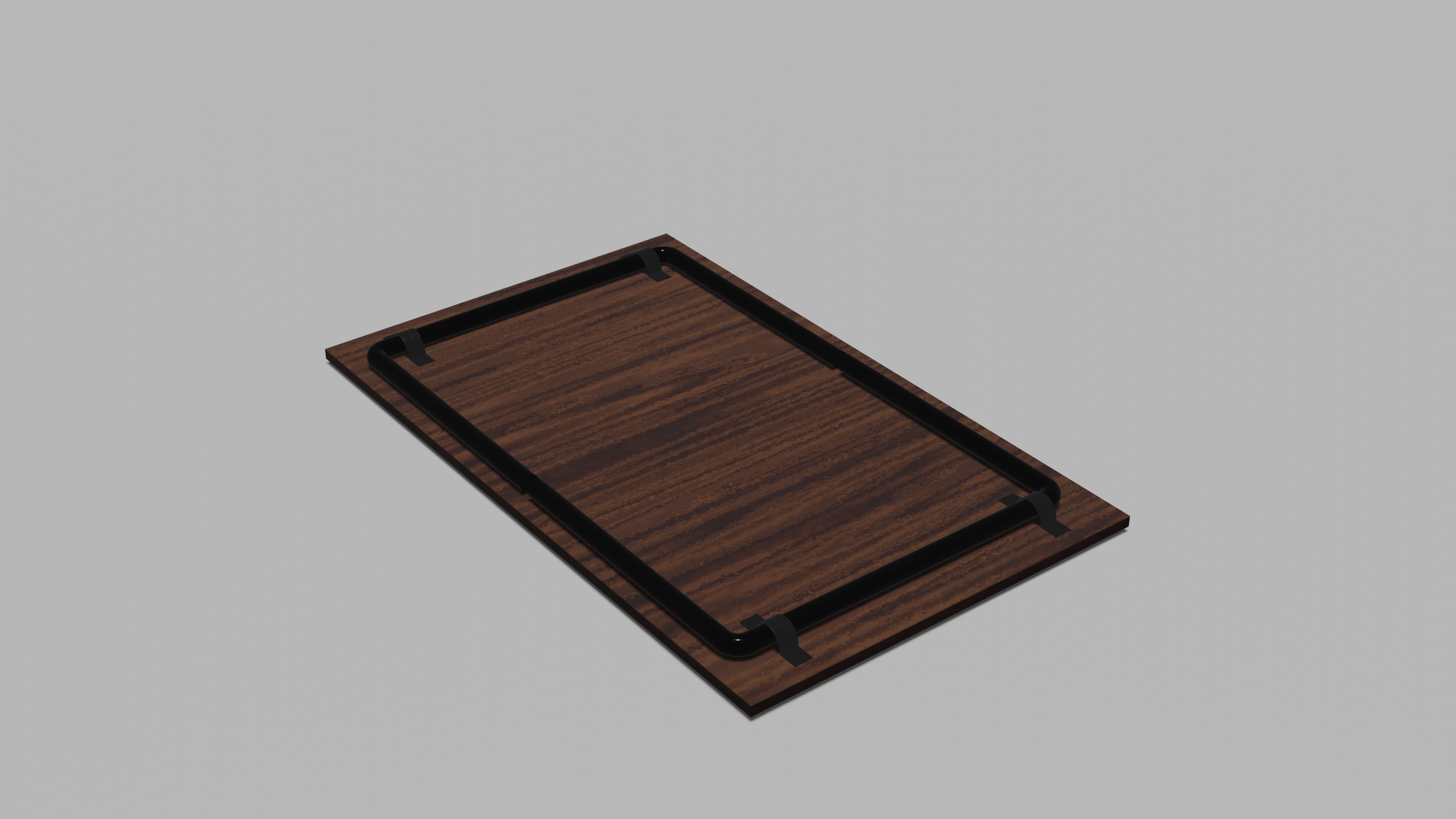 wooden table  Free 3D model_7