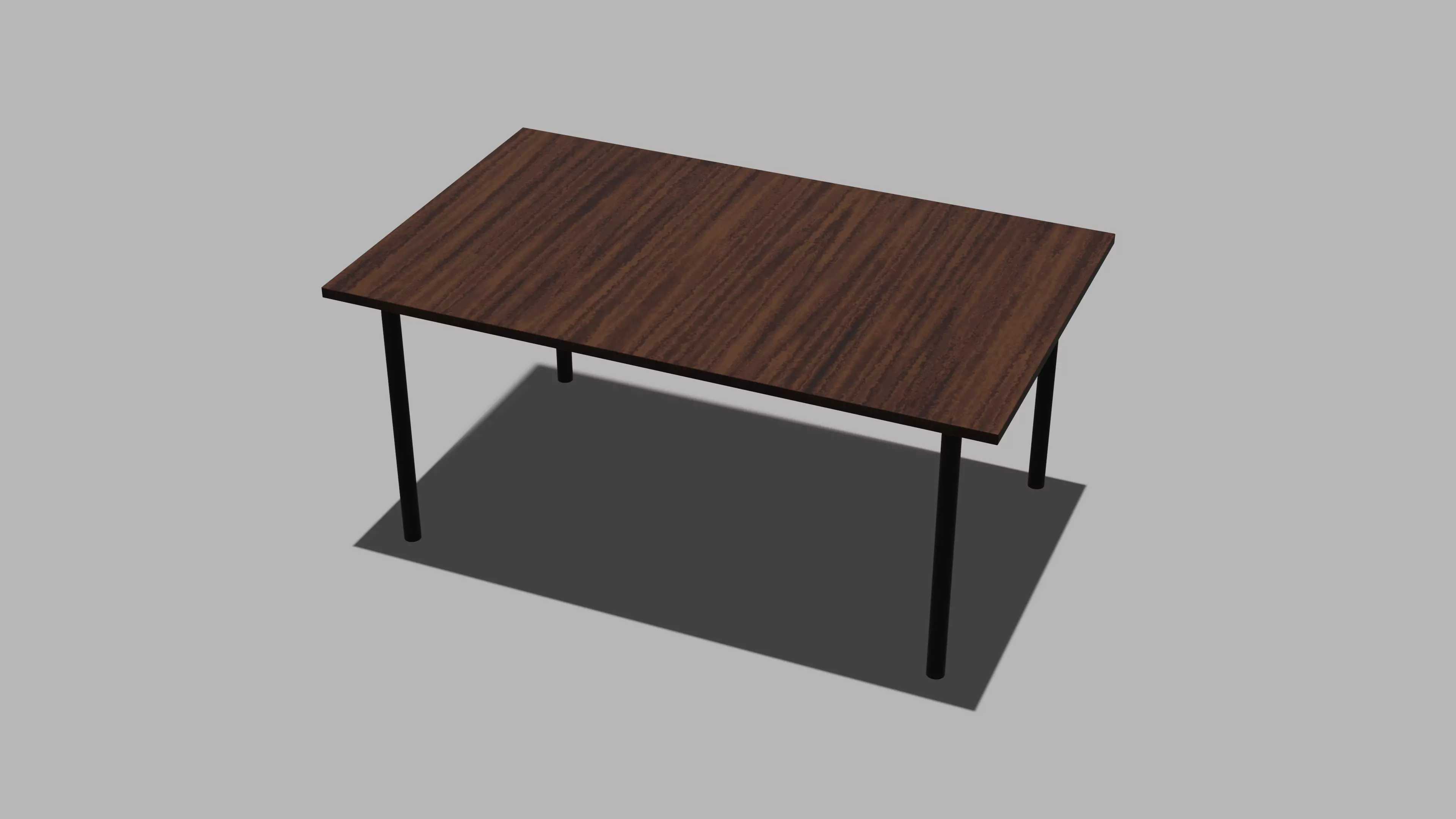 wooden table  Free 3D model_0