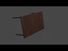 wooden table  Free 3D model_1